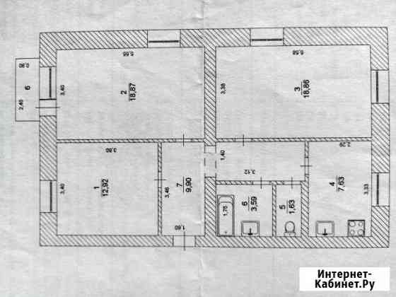 3-комнатная квартира, 75 м², 4/4 эт. на продажу в Ульяновске Ульяновск