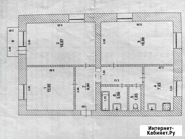 3-комнатная квартира, 75 м², 4/4 эт. на продажу в Ульяновске Ульяновск - изображение 1