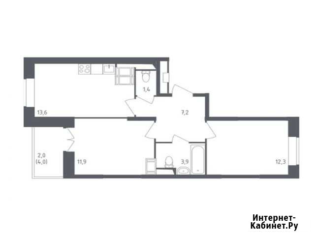 2-комнатная квартира, 52.3 м², 19/25 эт. на продажу в Красногорске Московской области Красногорск - изображение 1