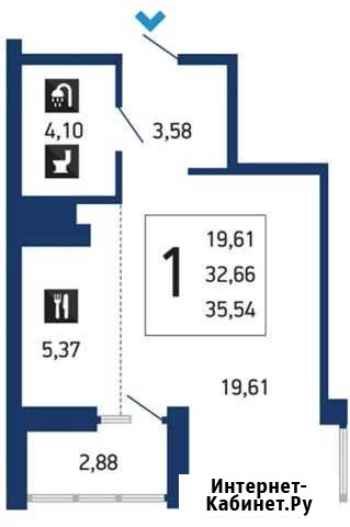 1-комнатная квартира, 37 м², 17/24 эт. на продажу в Самаре Самара - изображение 1