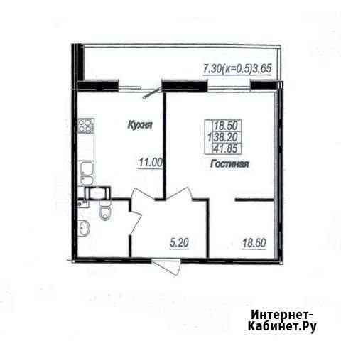 1-комнатная квартира, 41.9 м², 7/25 эт. на продажу в Сертолово Сертолово