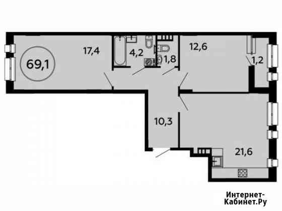 2-комнатная квартира, 69.1 м², 4/16 эт. на продажу в Коммунарке Коммунарка