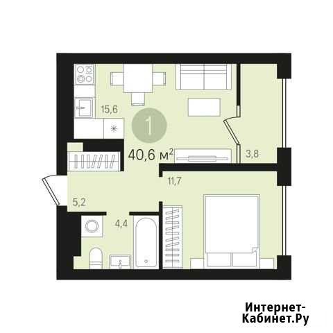 1-комнатная квартира, 40.6 м², 5/8 эт. на продажу в Сургуте Ханты-Мансийского АО Сургут - изображение 1