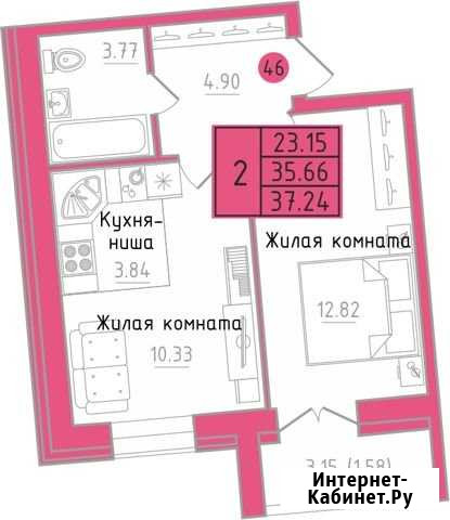 2-комнатная квартира, 37.2 м², 6/7 эт. на продажу в Кирове Киров - изображение 1