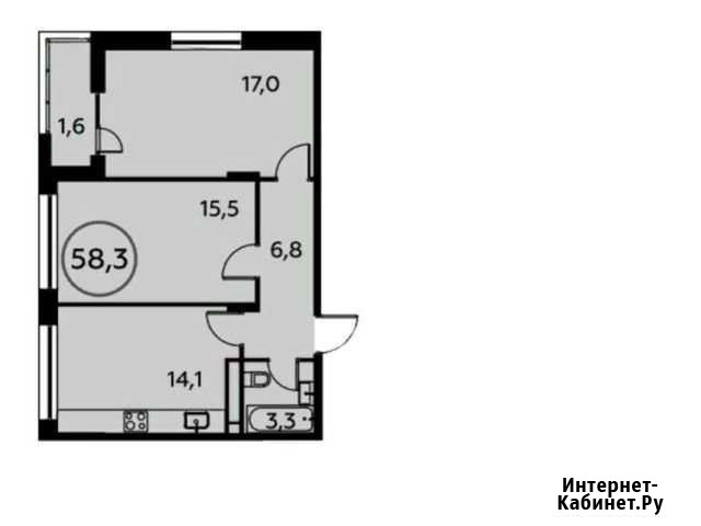 2-комнатная квартира, 58.3 м², 4/16 эт. на продажу в Коммунарке Коммунарка - изображение 1