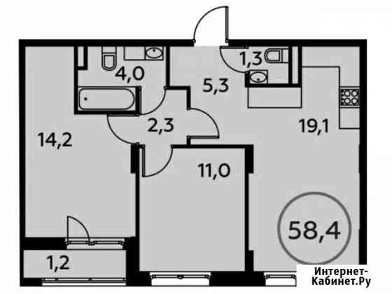 2-комнатная квартира, 58.4 м², 6/16 эт. на продажу в Коммунарке Коммунарка