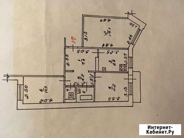 3-комнатная квартира, 62 м², 5/9 эт. на продажу в Липецке Липецк - изображение 1