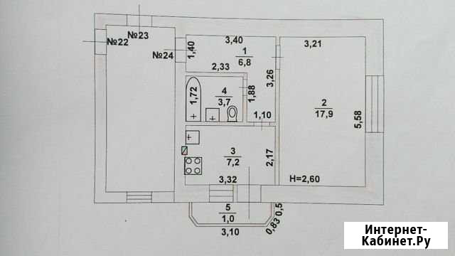 1-комнатная квартира, 36 м², 4/4 эт. на продажу в Инсаре Инсар - изображение 1