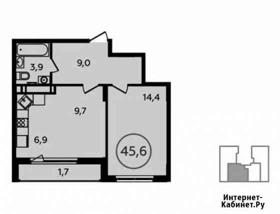 2-комнатная квартира, 45.6 м², 14/16 эт. на продажу в Мосрентгене Мосрентген