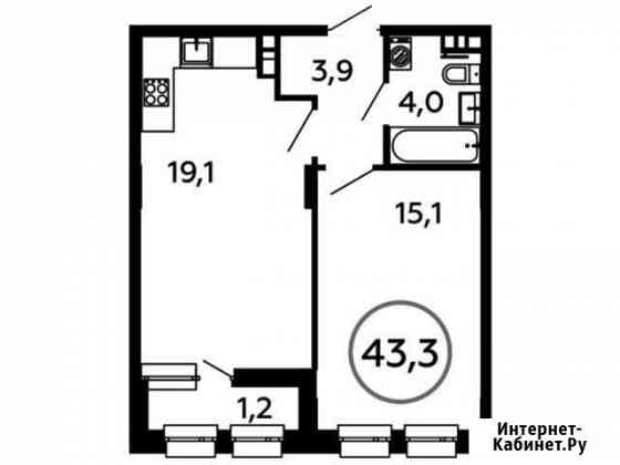 1-комнатная квартира, 43.3 м², 9/16 эт. на продажу в Коммунарке Коммунарка