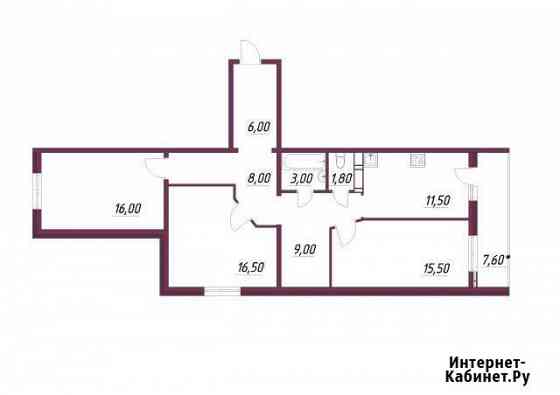 3-комнатная квартира, 91.1 м², 4/16 эт. на продажу в Петрозаводске Петрозаводск