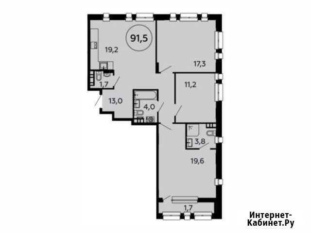 3-комнатная квартира, 91.5 м², 9/16 эт. на продажу в Коммунарке Коммунарка - изображение 1
