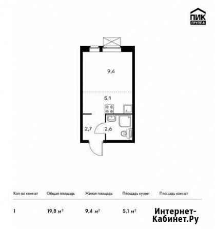 1-комнатная квартира, 19.8 м², 24/25 эт. на продажу в Котельниках Котельники