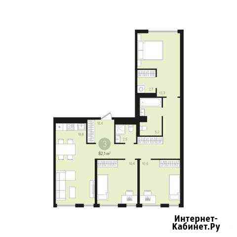 3-комнатная квартира, 82.1 м², 2/9 эт. на продажу в Екатеринбурге Екатеринбург