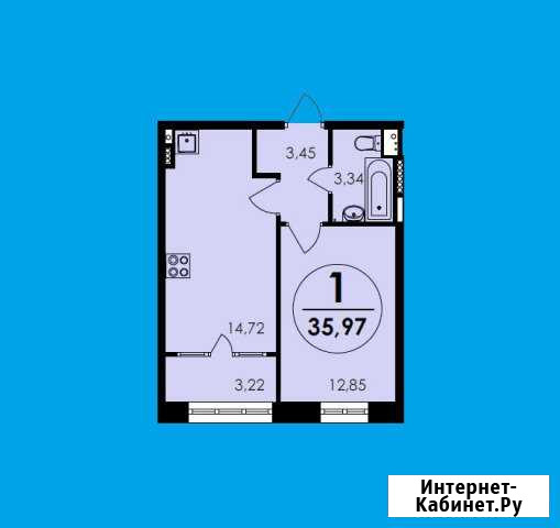 1-комнатная квартира, 35.9 м², 3/3 эт. на продажу в Чехове Московской области Чехов - изображение 1
