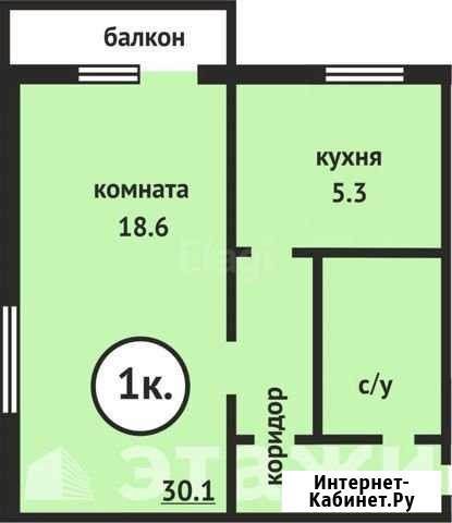 1-комнатная квартира, 30.1 м², 5/5 эт. на продажу в Ярославле Ярославль - изображение 1