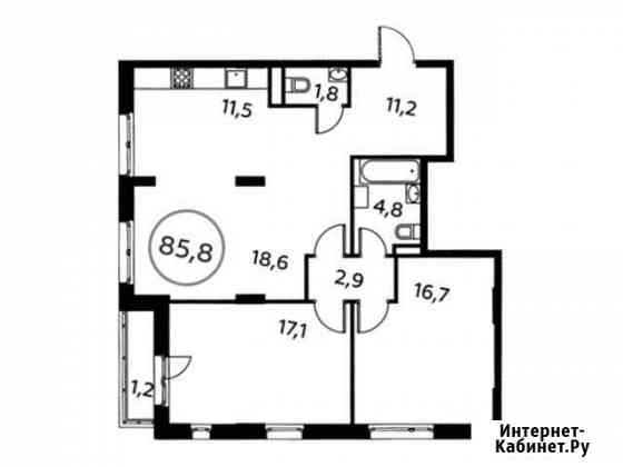 3-комнатная квартира, 85.8 м², 11/16 эт. на продажу в Коммунарке Коммунарка