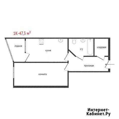 1-комнатная квартира, 47.3 м², 5/16 эт. на продажу в Екатеринбурге Екатеринбург