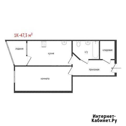 1-комнатная квартира, 47.3 м², 5/16 эт. на продажу в Екатеринбурге Екатеринбург - изображение 1