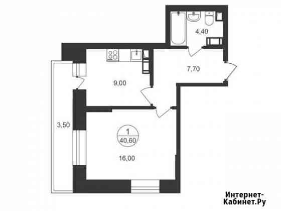 1-комнатная квартира, 40.6 м², 8/17 эт. на продажу в Люберцах Люберцы