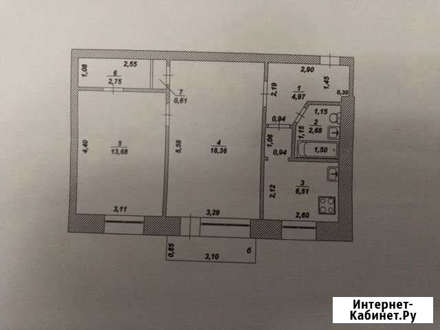 2-комнатная квартира, 50 м², 5/5 эт. на продажу в Димитровграде Димитровград - изображение 1