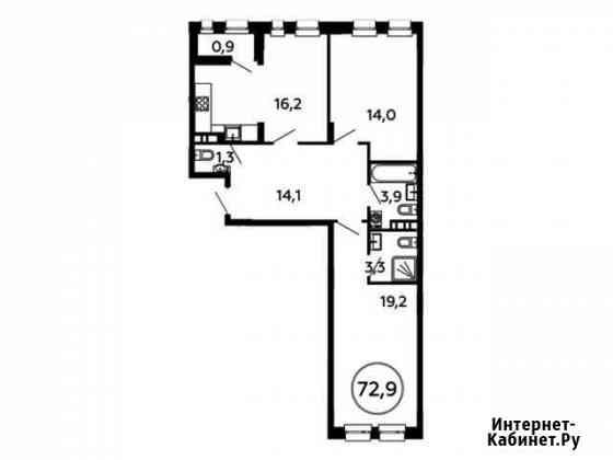 2-комнатная квартира, 72.9 м², 4/16 эт. на продажу в Коммунарке Коммунарка