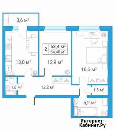 2-комнатная квартира, 64.5 м², 2/4 эт. на продажу в Павловске Ленинградской области Павловск