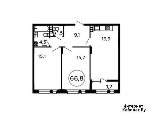 2-комнатная квартира, 66.8 м², 5/16 эт. на продажу в Коммунарке Коммунарка - изображение 1