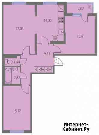 3-комнатная квартира, 69.6 м², 3/5 эт. на продажу в Сертолово Сертолово