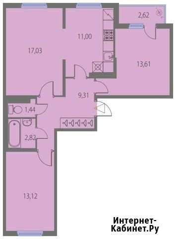 3-комнатная квартира, 69.6 м², 3/5 эт. на продажу в Сертолово Сертолово - изображение 1