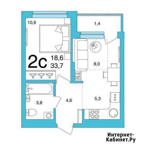 2-комнатная квартира, 33.7 м², 6/25 эт. на продажу в Уфе Уфа