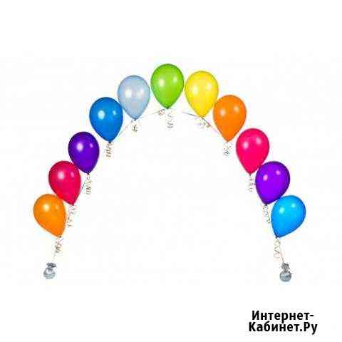 Цепочка из гелиевых шаров в виде арки на праздник Москва