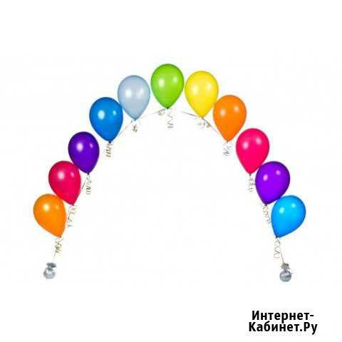 Цепочка из гелиевых шаров в виде арки на праздник Москва - изображение 1