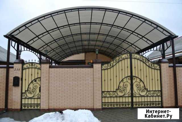 Навесы из поликарбоната, ворота, автоматика Курск - изображение 1