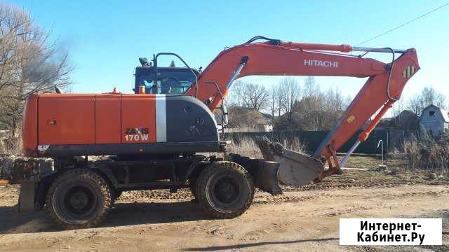 Аренда услуги экскаватор колесны Hitachi ZX 170 Тверь - изображение 1