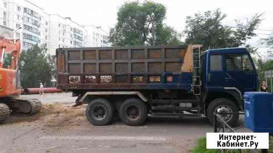Услуги самосвала 20т ммс Fuso (подогрев кузова) Благовещенск