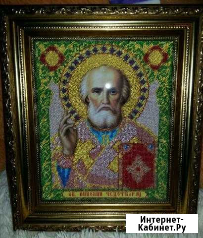 Вышивка икон бисером на заказ Брянск - изображение 1