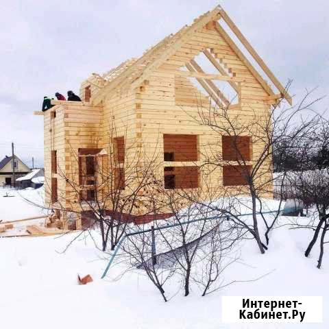 Строим дома из бруса оцилиндрованного бревна, кирп Агидель - изображение 1