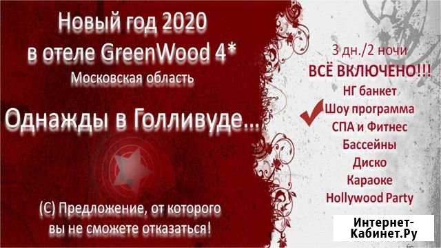 Новый Год 2020 в Подмосковье отель 4* Красногорск - изображение 1