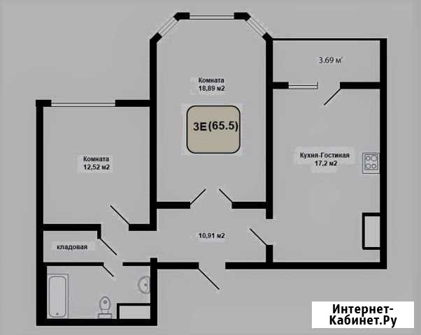 2-комнатная квартира, 65.5 м², 12/17 эт. на продажу в Воронеже Воронеж - изображение 1