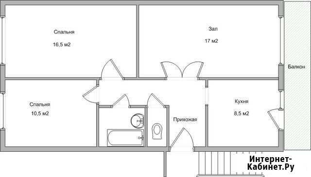 3-комнатная квартира, 64.5 м², 3/3 эт. на продажу в Камне-на-Оби Камень-на-Оби - изображение 1