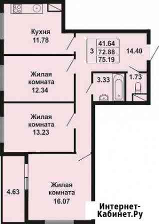 3-комнатная квартира, 75.2 м², 2/10 эт. на продажу в Сестрорецке Сестрорецк