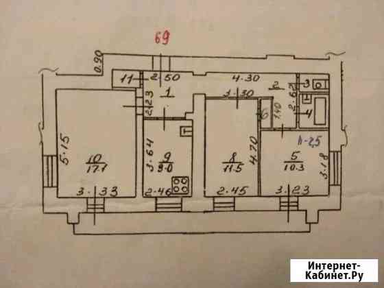 3-комнатная квартира, 65 м², 12/14 эт. на продажу в Липецке Липецк