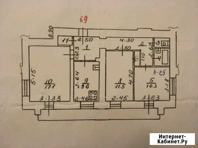 3-комнатная квартира, 65 м², 12/14 эт. на продажу в Липецке Липецк - изображение 1