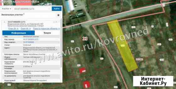 Участок ИЖС 25 сот. на продажу в Коврове Ковров
