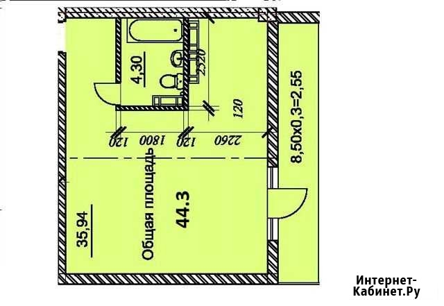 Квартира-студия, 42.8 м², 11/11 эт. на продажу в Севастополе Севастополь - изображение 1