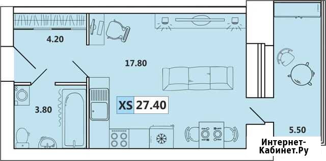 Квартира-студия, 27 м², 9/10 эт. на продажу в Архангельске Архангельск - изображение 1