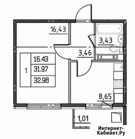 1-комнатная квартира, 33 м², 9/14 эт. на продажу в Красном Селе Красное Село