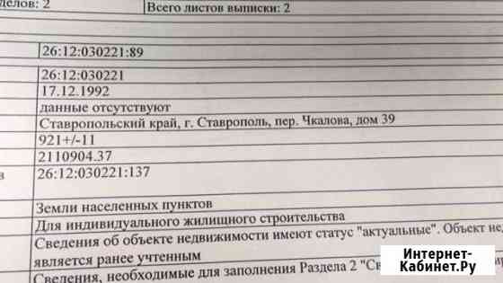 Участок ИЖС 10 сот. на продажу в Ставрополе Ставрополь
