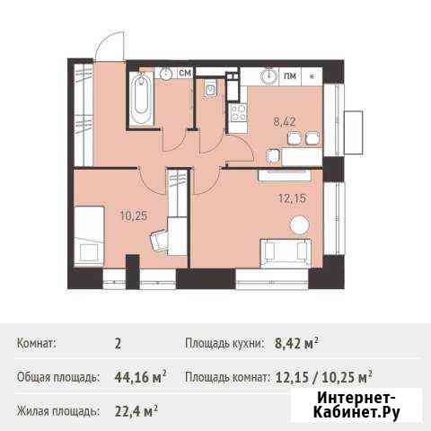 2-комнатная квартира, 44.2 м², 3/17 эт. на продажу в Балашихе Балашиха